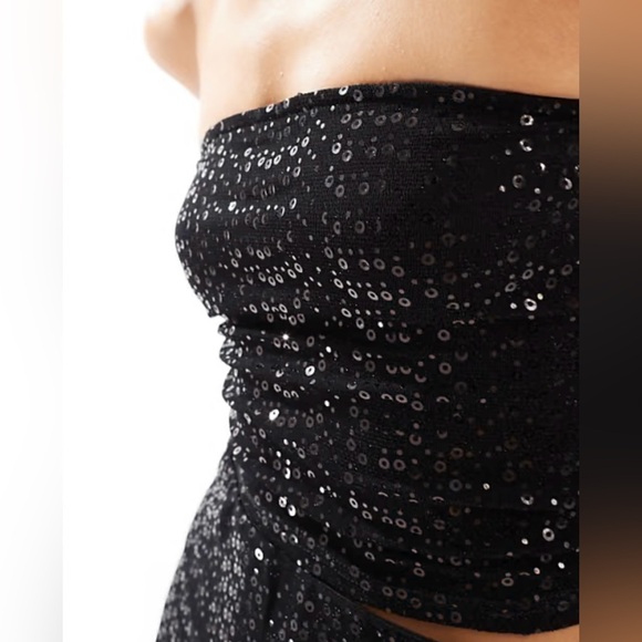🖤 The Limited Y2K Black Sequin Tube Top NWT Small‎ - Picture 2 of 11